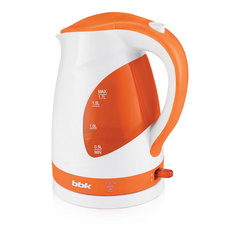 Чайник BBK EK1700P белый, оранжевый фото