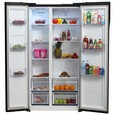 Холодильник Side by Side Hyundai CS5003F черное стекло фото
